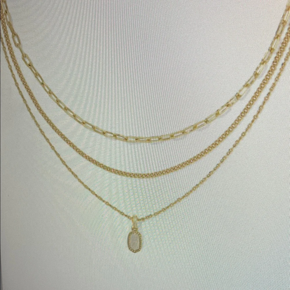 Kendra Scott mini Elisa triple strand necklace - Picture 8 of 9